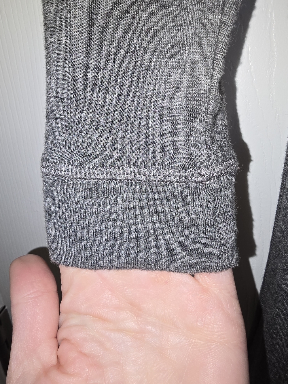 Gray Hooded Sweatshirt Dress Tunic with Lace Accents - Picture 5 of 10